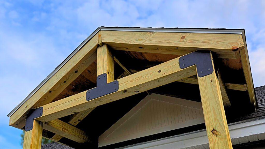 Residential porch framing project built by Kilted Builders in New Hampshire